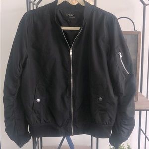 Black bomber jacket